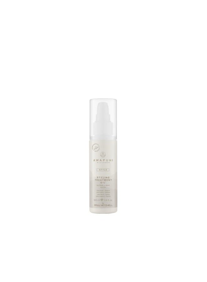 Awapuhi Wild Ginger by Paul Mitchell Styling Treatment Oil, Dry-Touch, Leave-In Formula, For All Hair Types, 3.4 fl. oz.  - Image 1
