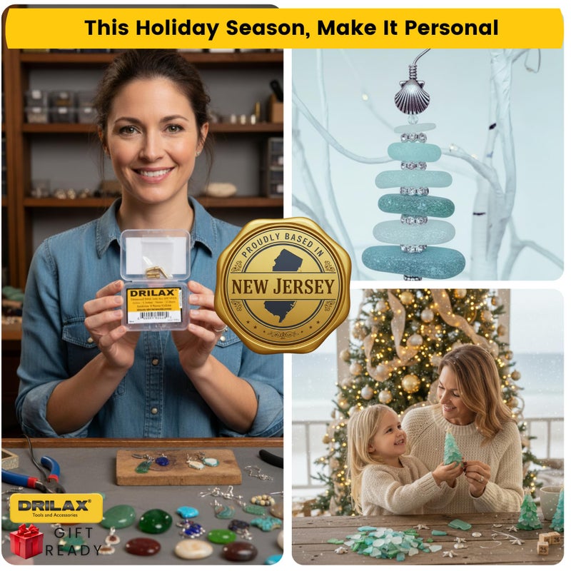 Drilax 24-Piece Diamond Drill Bits Set (1mm, 1.5mm, 2mm, 2.5mm) Compatible with Dremel Rotary Tools â€“ Includes 4 Collets â€“ Diamond Tipped Drill Bit for Stone, Glass, Sea Shells & Jewelry Making Tools - Image 3