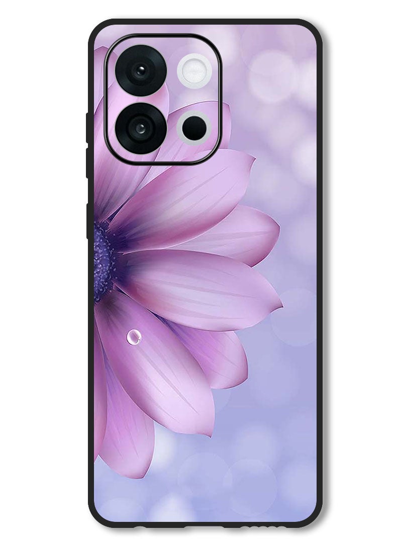 Theodor Case Compatible with OnePlus 13T 6.32 Inch Protection Shockproof Bumper Cover Purple Flower - Image 1