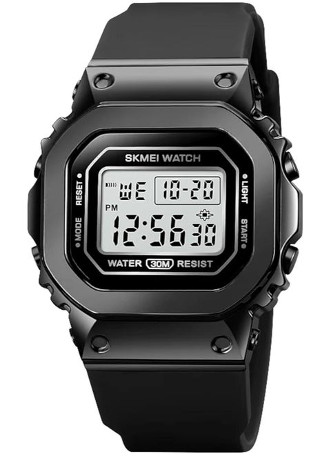 SKMEI 1796 Waterproof Digital Sport Watch Alarm Calendar Multifunction, Black