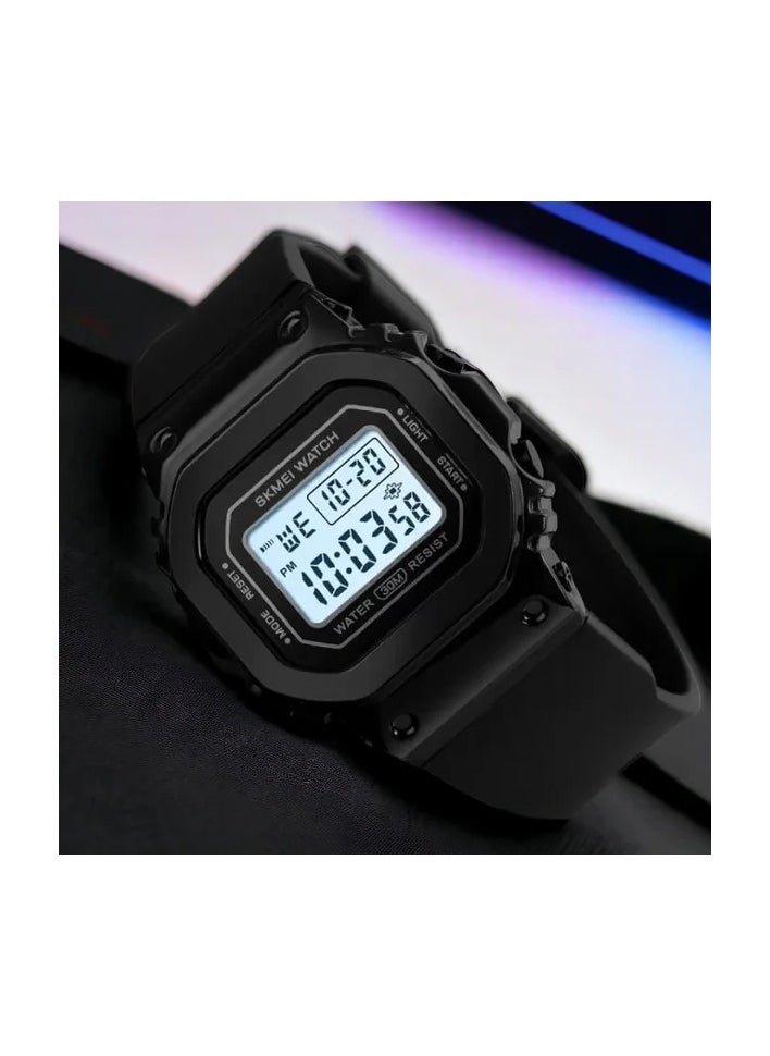 SKMEI - SKMEI 1796 Waterproof Digital Sport Watch Alarm Calendar Multifunction, Black - Image 1