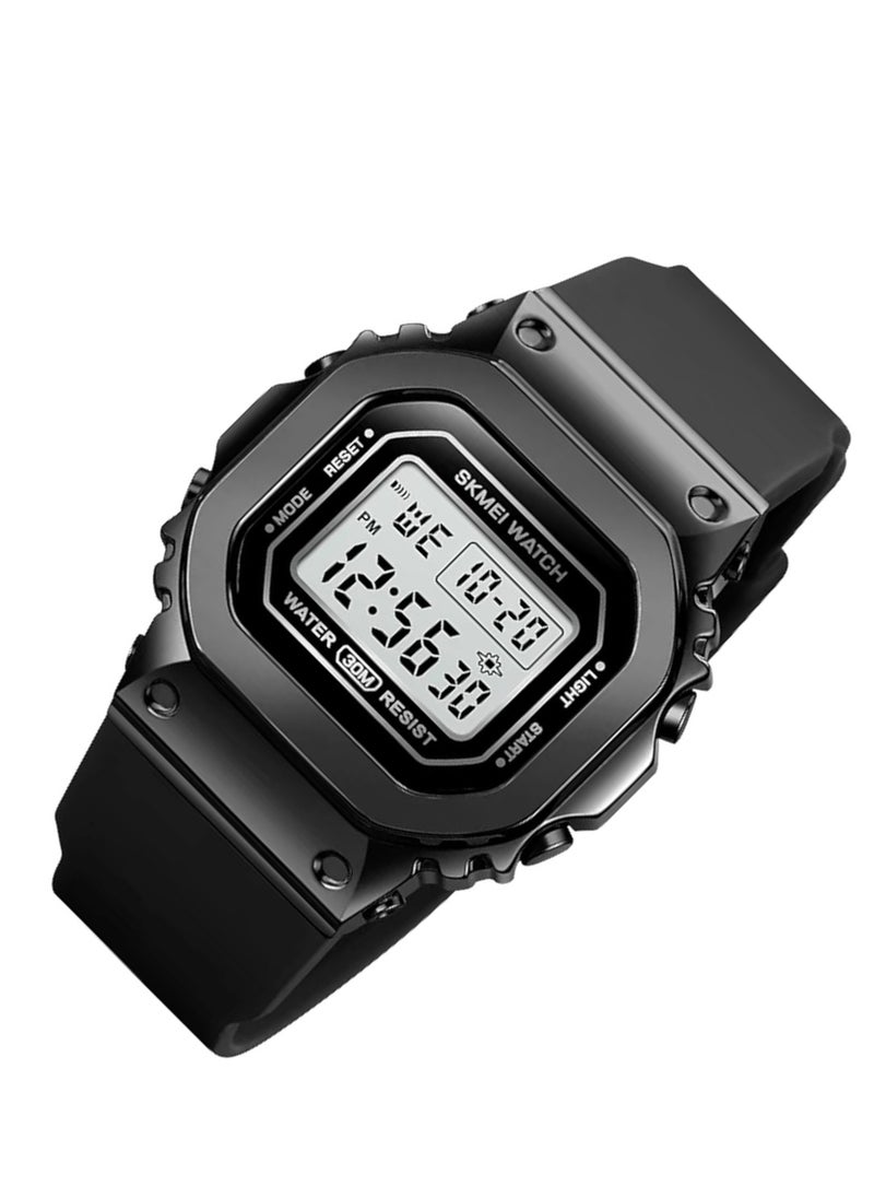 SKMEI - SKMEI 1796 Waterproof Digital Sport Watch Alarm Calendar Multifunction, Black - Image 1