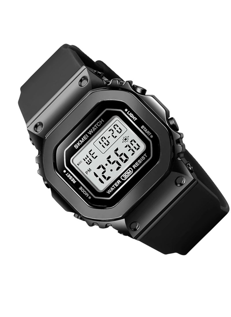 SKMEI - SKMEI 1796 Waterproof Digital Sport Watch Alarm Calendar Multifunction, Black - Image 1