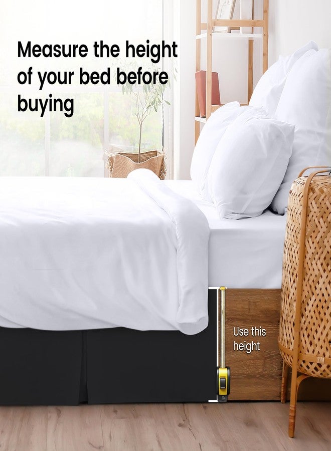 Utopia Bedding King Bed Skirt - Soft Quadruple Pleated Ruffle - Easy Fit with 16 Inch Tailored Drop - Hotel Quality, Shrinkage and Fade Resistant (King, Black) - Image 4