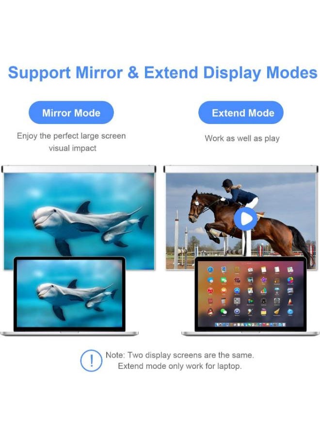 Generic - ElecMoga USB C to VGA HDMI Adapter, 4 in 1 Type C to 4K HDMI/VGA/USB 3.0/USB C PD Charging Multiport Hub Adapter Compatible with Macbook Pro/Air,Nintendo,Dell,HP,Samsung S8/S9,Huawei P30 and More - Image 1