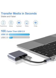 Generic ElecMoga USB C to VGA HDMI Adapter, 4 in 1 Type C to 4K HDMI/VGA/USB 3.0/USB C PD Charging Multiport Hub Adapter Compatible with Macbook Pro/Air,Nintendo,Dell,HP,Samsung S8/S9,Huawei P30 and More  - Image 4