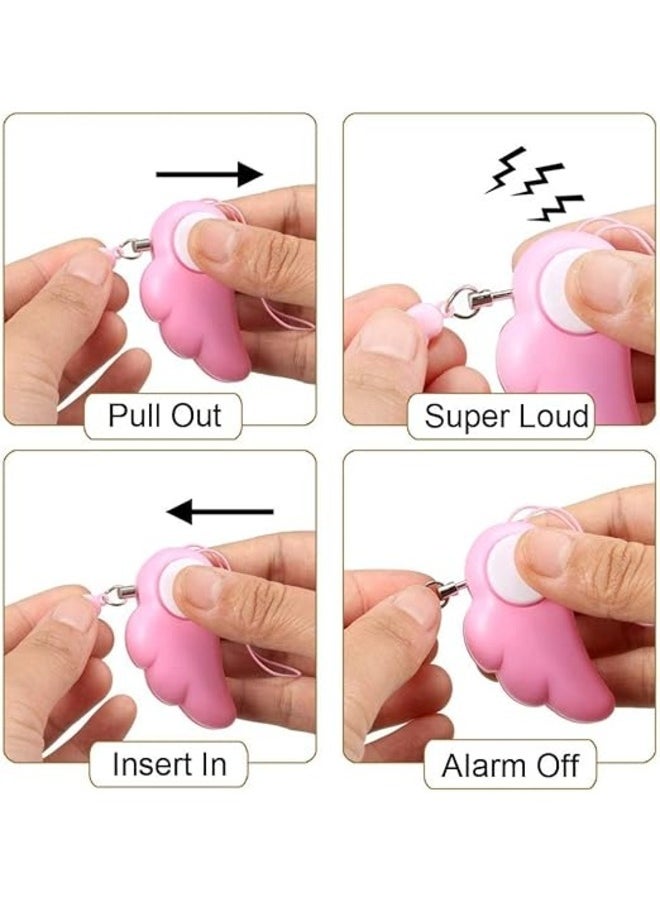 Generic Personal Alarm 90db Personal Safe sound Security Alarms Keychain Pink  - Image 2