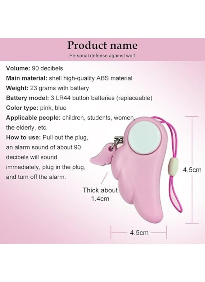 Generic Personal Alarm 90db Personal Safe sound Security Alarms Keychain Pink  - Image 3