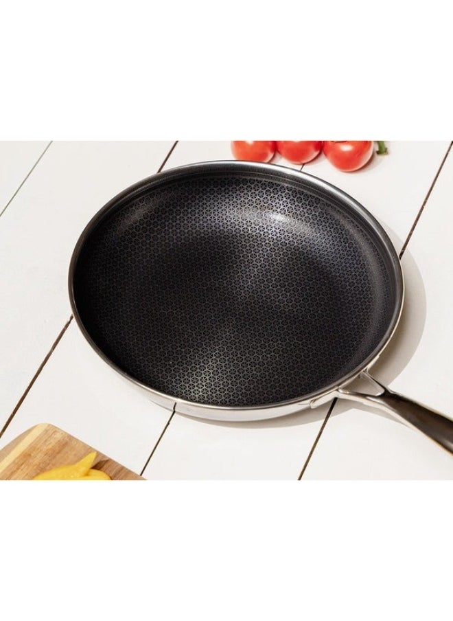 Generic - Stainless Steel Cooking Deep Frying Pan 30 cm - Image 1