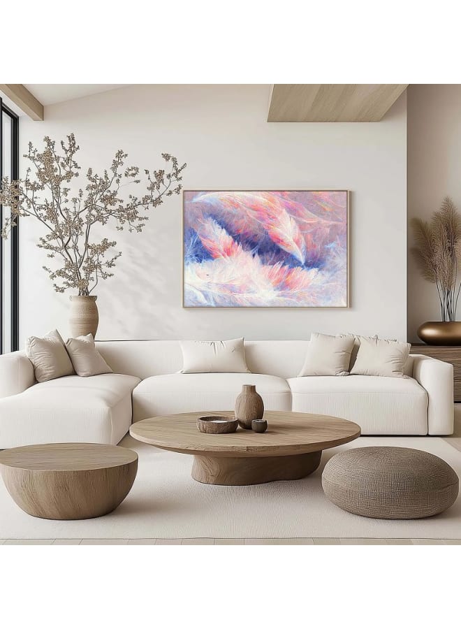 Home Gallery Abstract Framed Portrait of painting of bird feathers 120x80 - Image 2