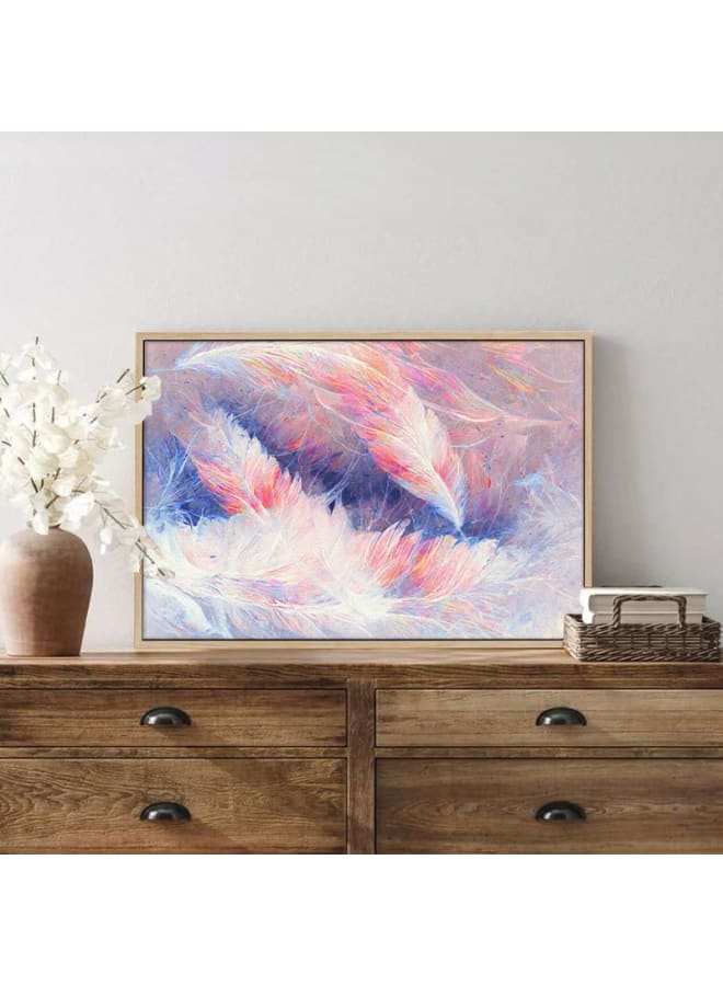 Home Gallery Abstract Framed Portrait of painting of bird feathers 120x80 - Image 4