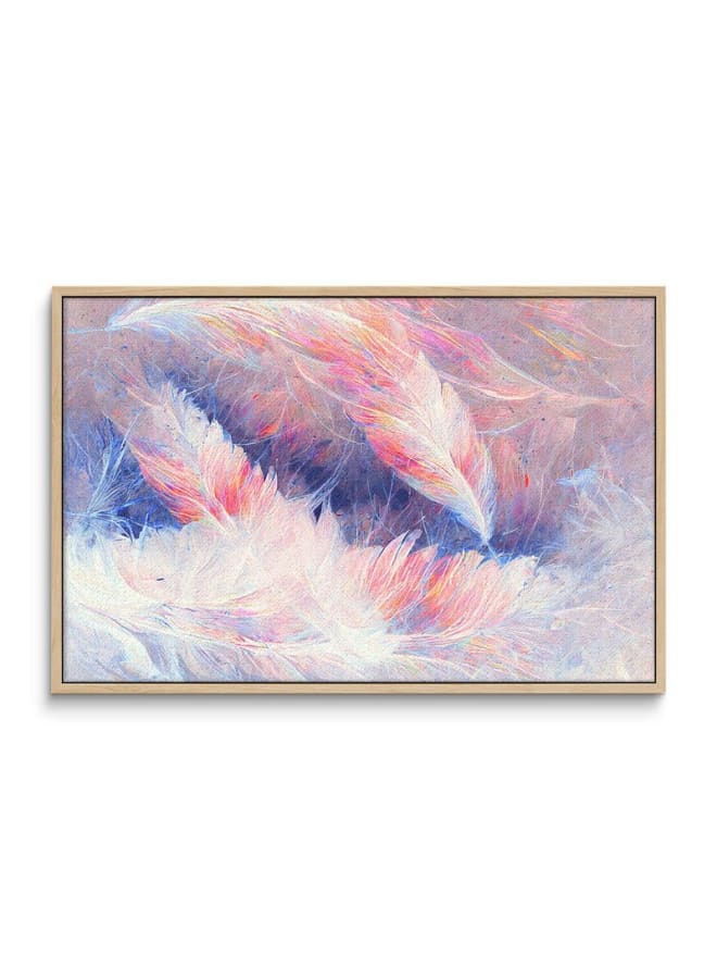 Home Gallery Abstract Framed Portrait of painting of bird feathers 120x80 - Image 3