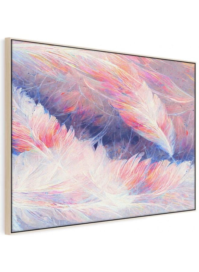 Home Gallery Abstract Framed Portrait of painting of bird feathers 120x80 - Image 5
