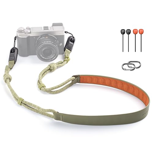 PGYTECH Camera Shoulder Strap Air for Mirrorless Quick Release Camera Strap Leatherlike Surface with Braided Ropes Adjustable Neck Strap Light for Sony ZVE10 for Canon G7 X Grass Green - Image 1