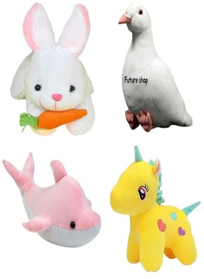 Future Shop Combo of 4 Adorable Plush Soft Toys for Baby Boys and Girls - Image 1