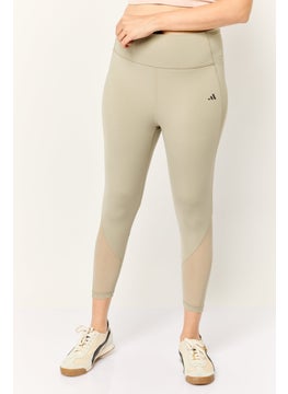 Adidas Women Sportswear Fit Brand Logo Outdoor Tights, Light Olive  - Image 1