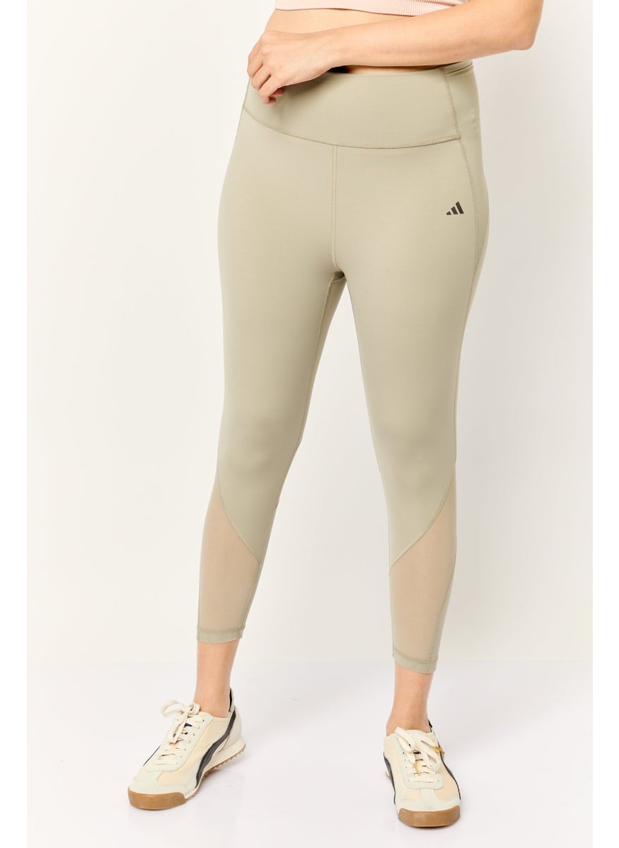 Adidas Women Sportswear Fit Brand Logo Outdoor Tights, Light Olive  - Image 1