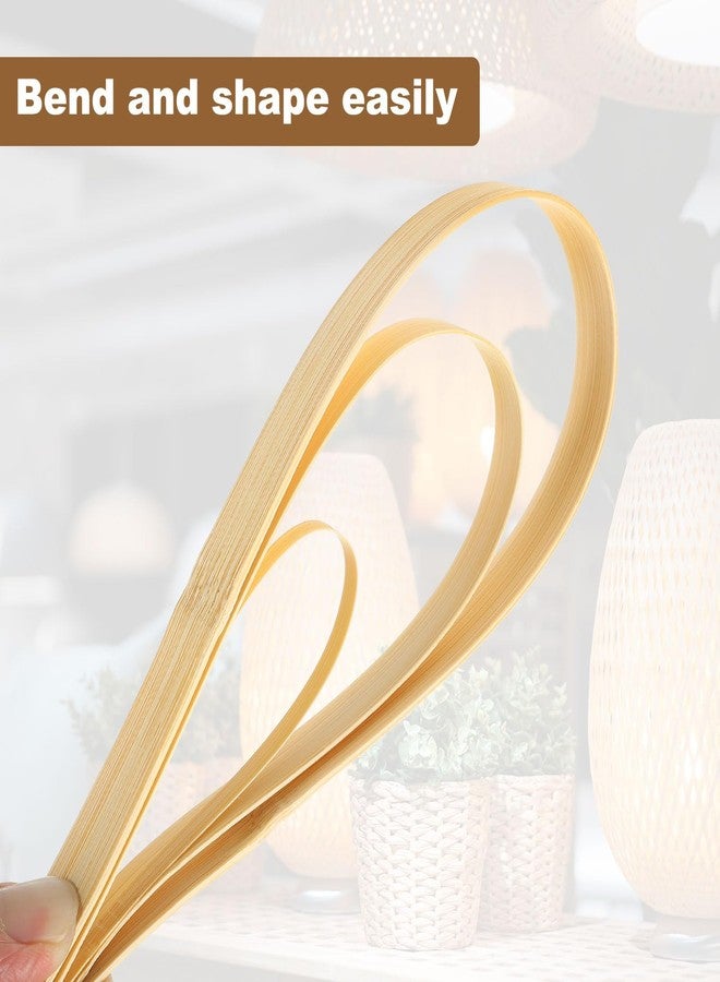 MECCANIXITY 3 Rolls Bamboo Strips for Weaving, 0.12" x 10ft Basket Weaving Supplies Wicker Repair Kit 0.4mm Thick Thin Bamboo Strips for Basket Making DIY Crafts Furniture Chandelier - Image 3