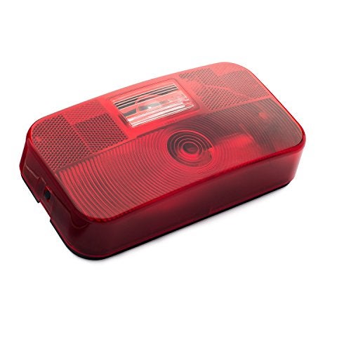 Lumitronics Red Surface Mount Light StopTurnTailBackup for RV Trailer Camper 5th Wheel and Motorhomes Black