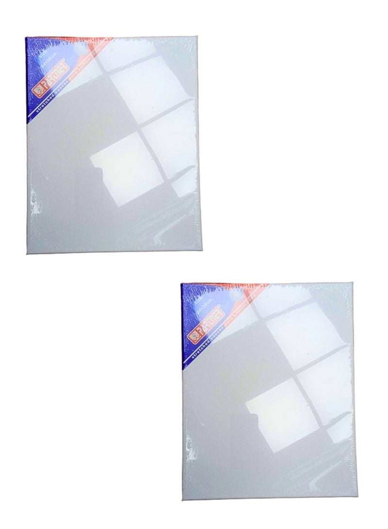 PARTNER Painting Canvas Board Canvas Panel, Square Small Art Board for Oil Paint Blank, Artist Canvas Primed with Acrylic Gesso, Suitable for Acrylic and Oil Painting, 24 x 30cm, White (Pack of 2)  - Image 2