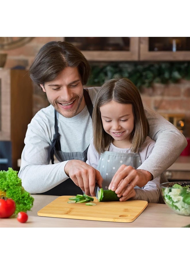 Bamboo Wood Cutting Boards ，20cm*15cm Small Kitchen Charcuterie with Hole Kitchen Serving Chopping Boards for Pizza, Bread, Charcuterie, Fruit, Vegetables - Image 4