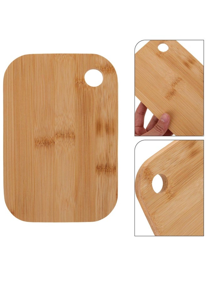 Bamboo Wood Cutting Boards ，20cm*15cm Small Kitchen Charcuterie with Hole Kitchen Serving Chopping Boards for Pizza, Bread, Charcuterie, Fruit, Vegetables - Image 5