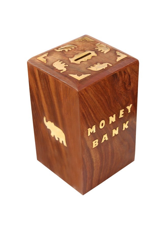 ITOS365 Handicrafted Wooden Money Bank - Coin Saving Box - Piggy Bank - Gifts for Kids, Girls, Boys & Adults - Image 1