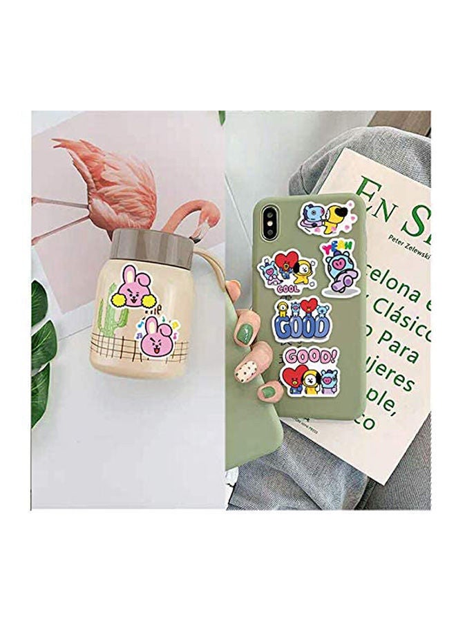 NIBEMINENT 40- Pieces Bts Bangtan Boys Waterproof Cartoon Sticker - Image 3