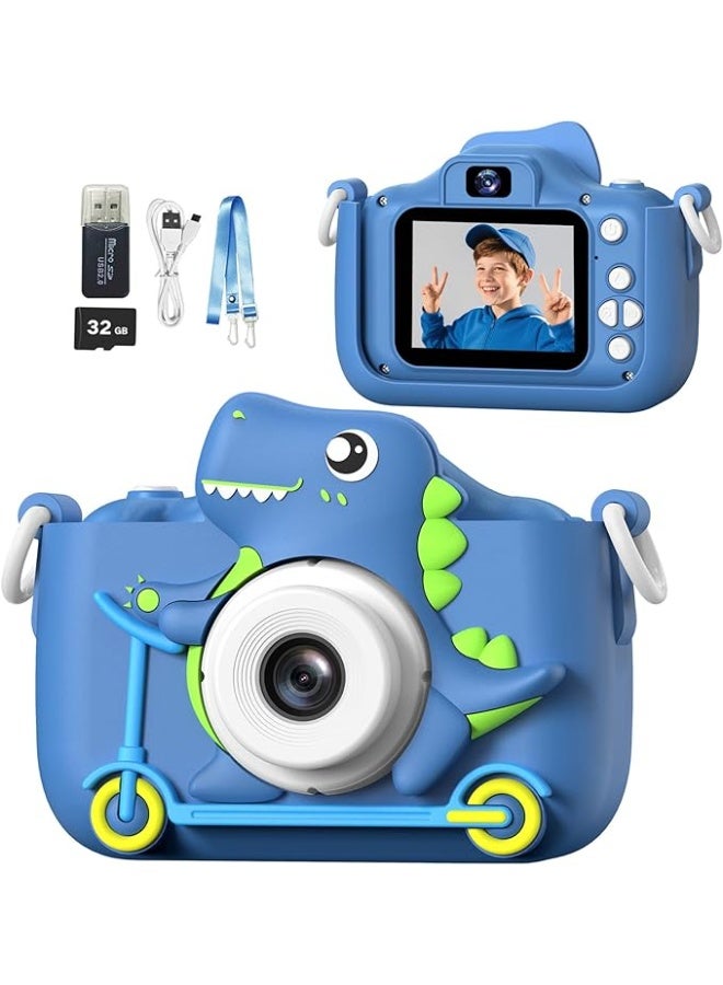 Mgaolo Kids Camera Toys for 3-12 Years Old Boys Girls Children,Portable Child Digital Video Camera with Silicone Cover, Christmas Birthday Gifts for Toddler Age 3 4 5 6 7 8 9 (Blue) - Image 1