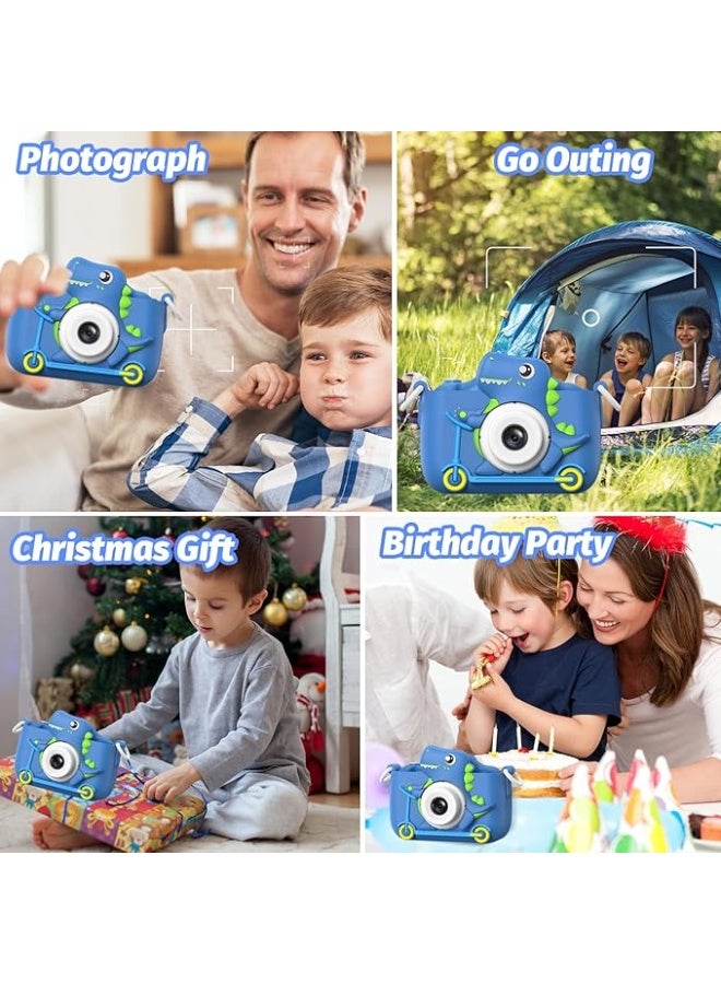Mgaolo Kids Camera Toys for 3-12 Years Old Boys Girls Children,Portable Child Digital Video Camera with Silicone Cover, Christmas Birthday Gifts for Toddler Age 3 4 5 6 7 8 9 (Blue) - Image 2