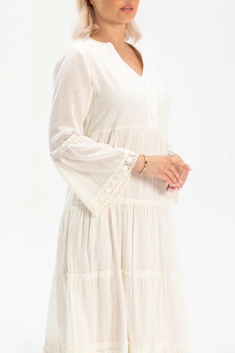 اليش شيل بيزي Tiered Cotton Dress