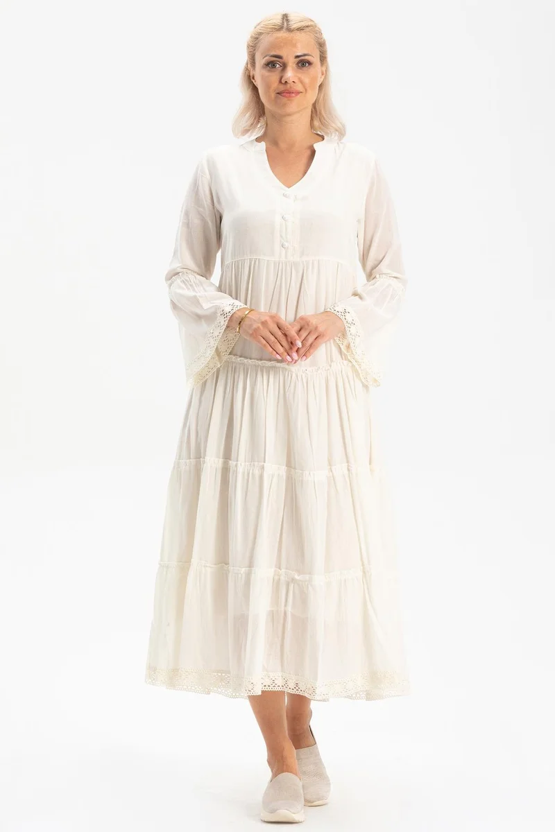اليش شيل بيزي Tiered Cotton Dress