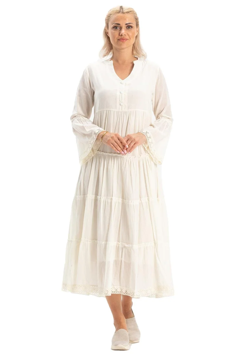 اليش شيل بيزي Tiered Cotton Dress