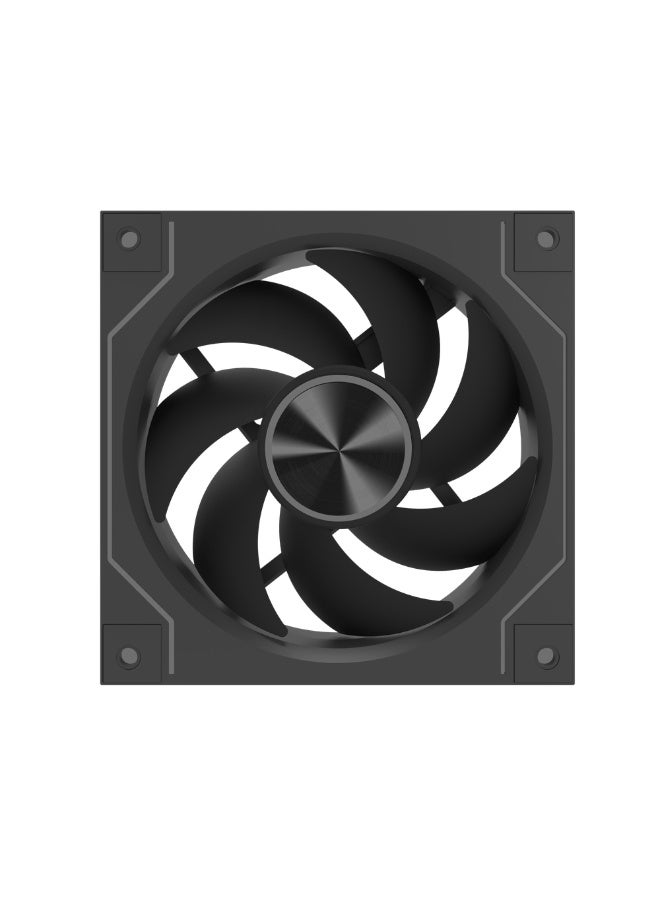 دارك فلاش مروحة تبريد وحدة المعالجة المركزية darkFlash DM20Line مقاس 120 مم، تبريد حتى 1600 دورة في الدقيقة، 4 دبابيس PWM، مروحة تبريد ARGB للكمبيوتر، عبوة من 3 قطع (أمامية، سوداء) - Image 2
