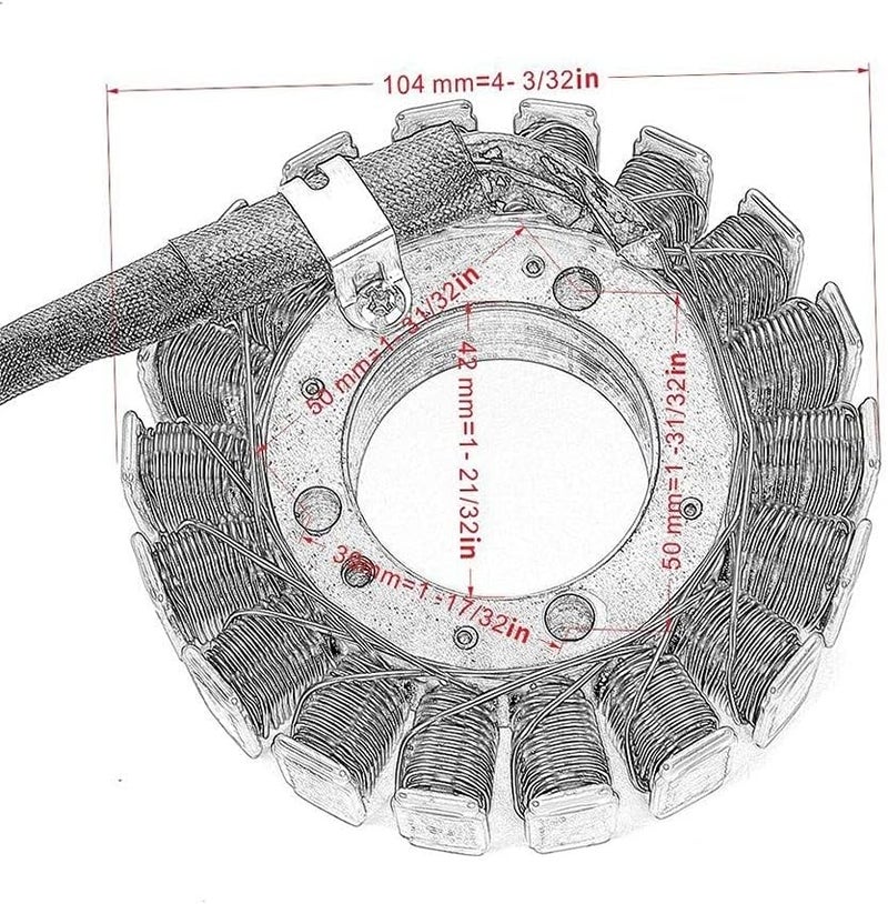 Wivplex Motorcycle Generator Stator Coil for Yamaha FZS1 FZS1000 - Image 2