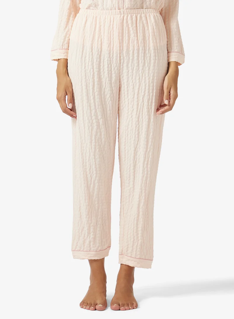Ella  Textured Pyjama Pant Set for Women | Best Price UAE