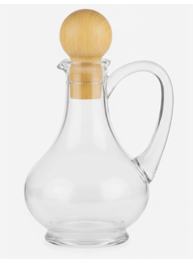 Shengya Premium Acrylic Cooking Oil Bottle with Natural Wooden Cap – Modern Leak-Resistant Dispenser, 170ml - Image 1