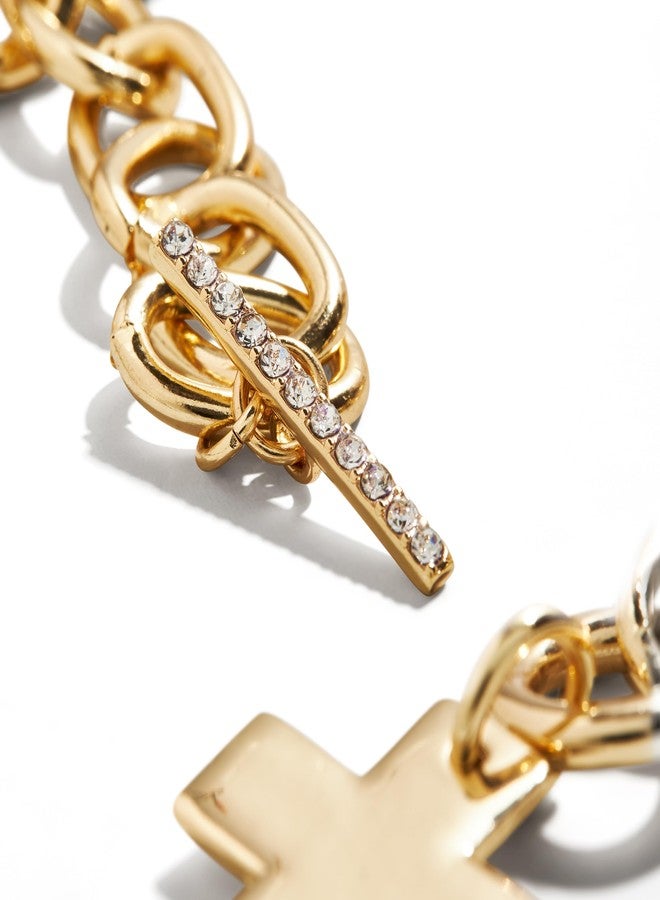 BaubleBar Priscilla Statement Cross Necklace - Gold - Image 5