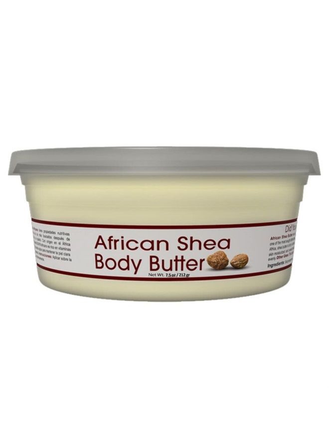 OKAY SHEA BUTTER JAR WHITE 7.5oz weight (8oz jar size) - Image 1