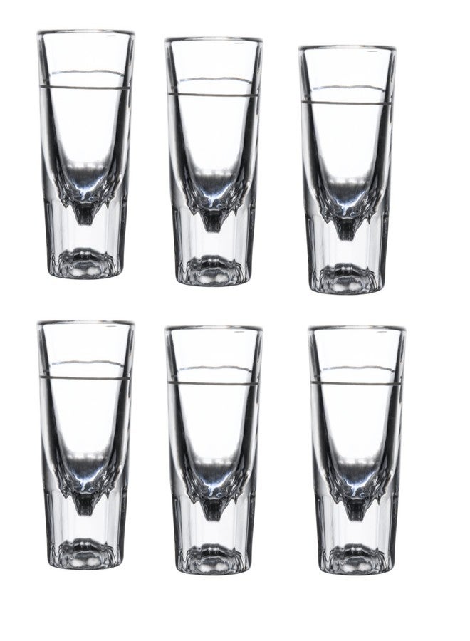 Libbey 5126/A0007 Fluted Whiskey/Shot Glass 2 oz with 1 oz Capacity Line, SET of 6 w/Bonus FDL Picks - Image 2