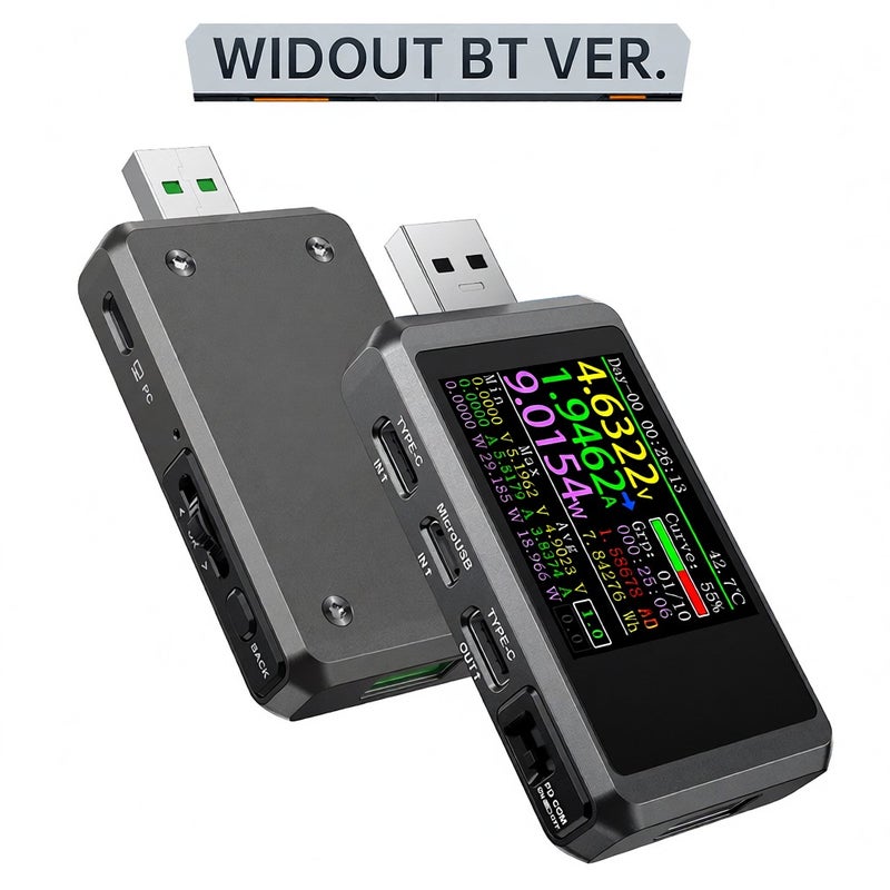 أداة FNIRSI FNB48P لاختبار العرض ب6 أرقام ومقياس جهد ومقياس تيار متعدد الوظائف وأداة شحن USB TYPE-C وكتشاف الأسلاك وتحفيز وحساب سعة البطاراة وقياس المقاومة الداخلية للكابل - Image 4