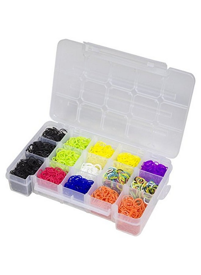 Akro-Mils - 05805 Plastic Portable Parts Storage Case For Hardware And Crafts With Hinged Lid And 4 Adjustable Dividers (11 Inch X 7 Inch X 2 3/8 Inch) Medium Clear - Image 1