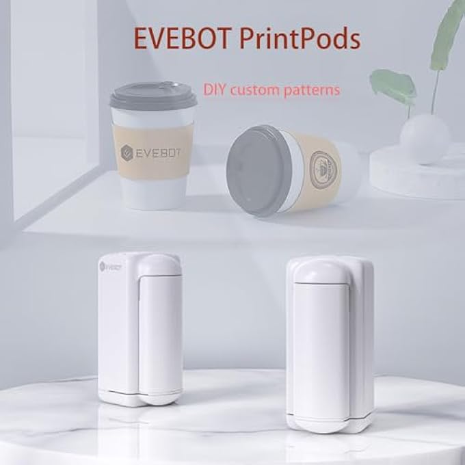 PRINTPODS HANDHELD INKJET PRINTER FOR T-SHIRTS, CARTONS, WOOD GRAIN, PORTABLE MINI PRINTER CUSTOM LOGO, TIME, PATTERN, WORD, QR CODE - BLUETOOTH, BLACK*3 - Image 2