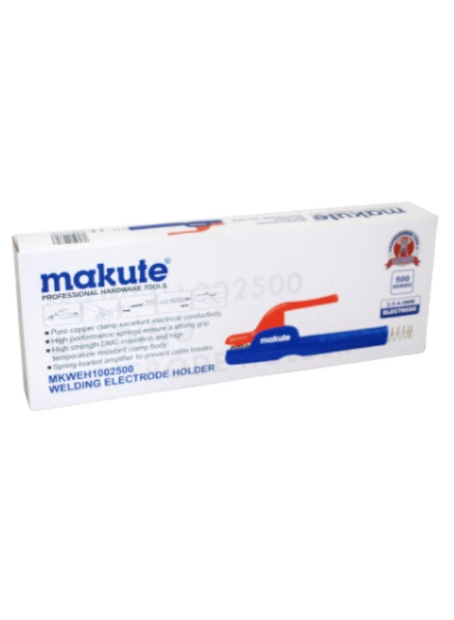 makute Welding Electrode Holder 500A / 800A – Heavy Duty Copper Clamp with Heat Resistant DMC Insulation, Anti-Slip Ceramic Handle, Strong Spring Grip for Industrial Welding – MKWEH1002500 / MKWEH1002800 - Image 3