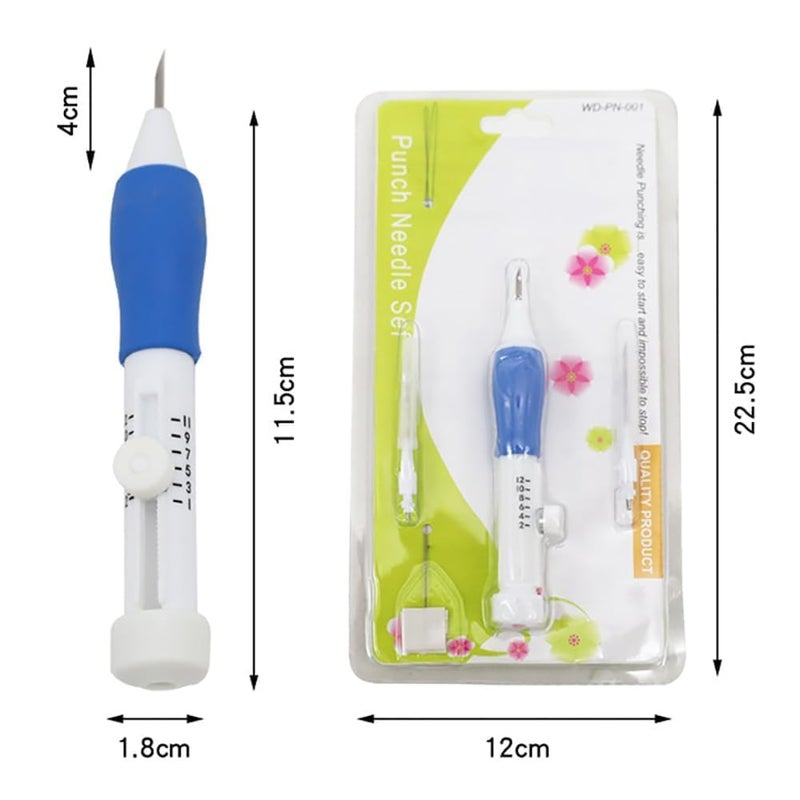 M Fabrics Punch Needle Pen Set with Water Erasable Garment Pen,3 Sizes, Felting Crochet Knitting Tool Kit for Beginners/DIY Craft Tool Embroidery - Image 2