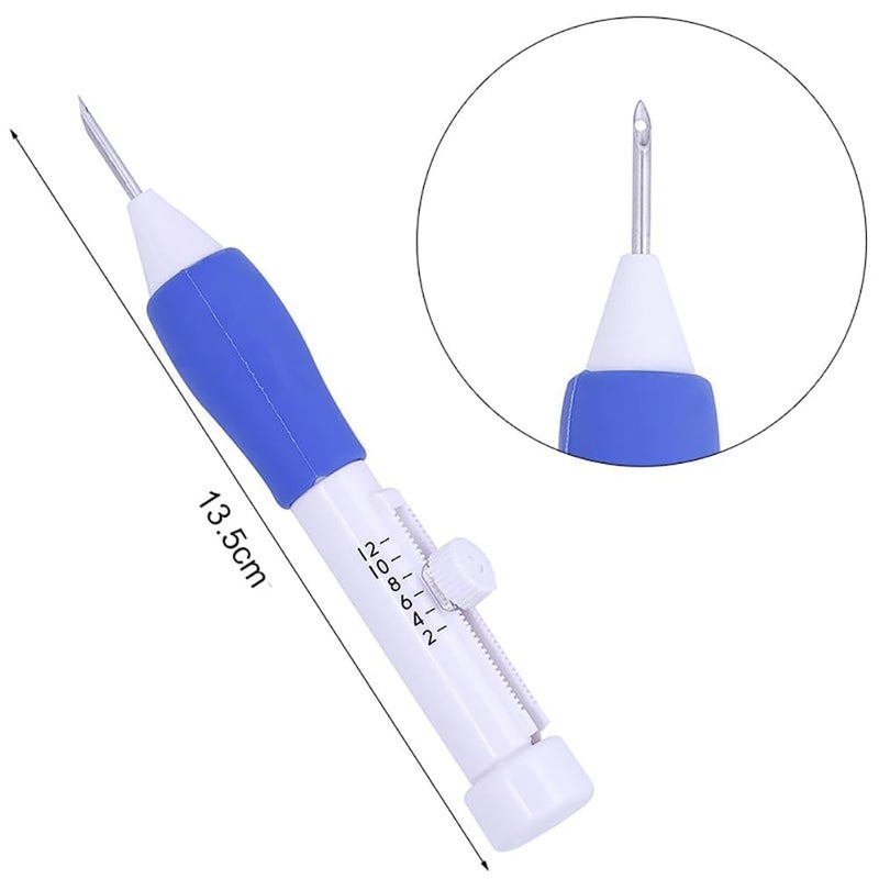 M Fabrics Punch Needle Pen Set with Water Erasable Garment Pen,3 Sizes, Felting Crochet Knitting Tool Kit for Beginners/DIY Craft Tool Embroidery - Image 5