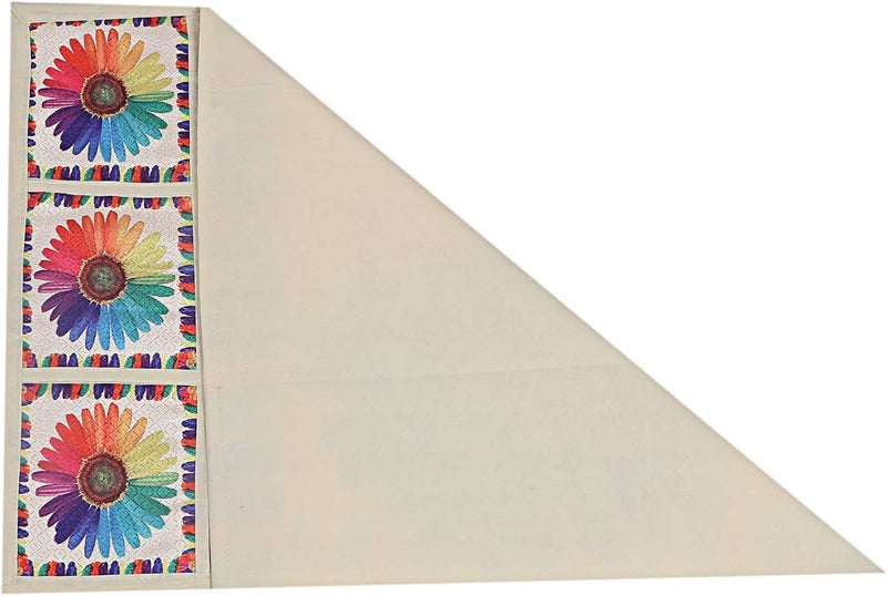 كوبير إندستريز غطاء علوي للثلاجة/البراد من كوبر إندستريز بتصميم زهري من القطن (كريمي) - Ctktc32708 - Image 2
