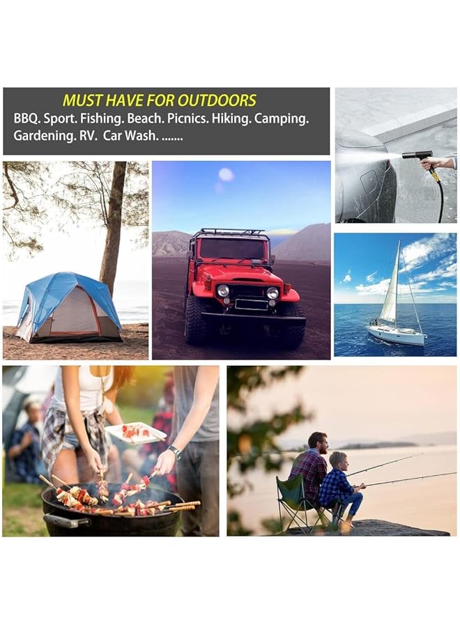 كاست ويف حاوية مياه قابلة للطي سعة 2.6 جالون/10 لتر مع صنبور، مناسبة للتخييم، ومناسبة للطعام، ومناسبة للمشي لمسافات طويلة في الهواء الطلق، ومناسبة للطوارئ في حالات الأعاصير، عبوة واحدة - Image 5