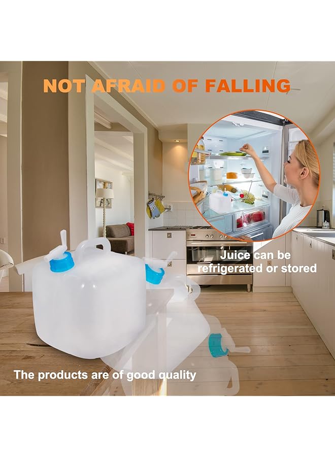 كاست ويف حاوية مياه قابلة للطي سعة 2.6 جالون/10 لتر مع صنبور، مناسبة للتخييم، ومناسبة للطعام، ومناسبة للمشي لمسافات طويلة في الهواء الطلق، ومناسبة للطوارئ في حالات الأعاصير، عبوة واحدة - Image 2