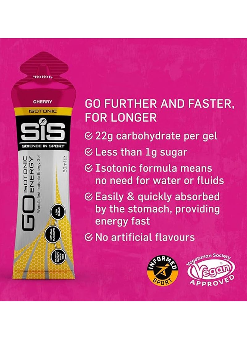 SIS GO ISOTONIC ENERGY GEL  - CHERRY - 60ML  - Image 2